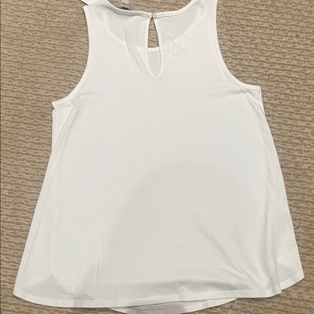 LOFT White Sleeveless Tank Top - Picture 3 of 3